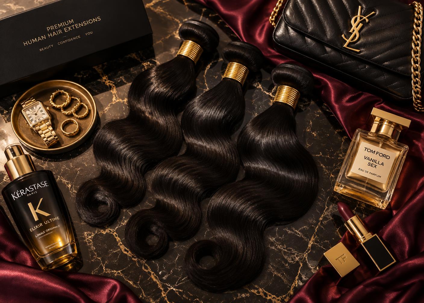 Luxury hair bundles, jewelry and cosmetics from the LOVA Boutique