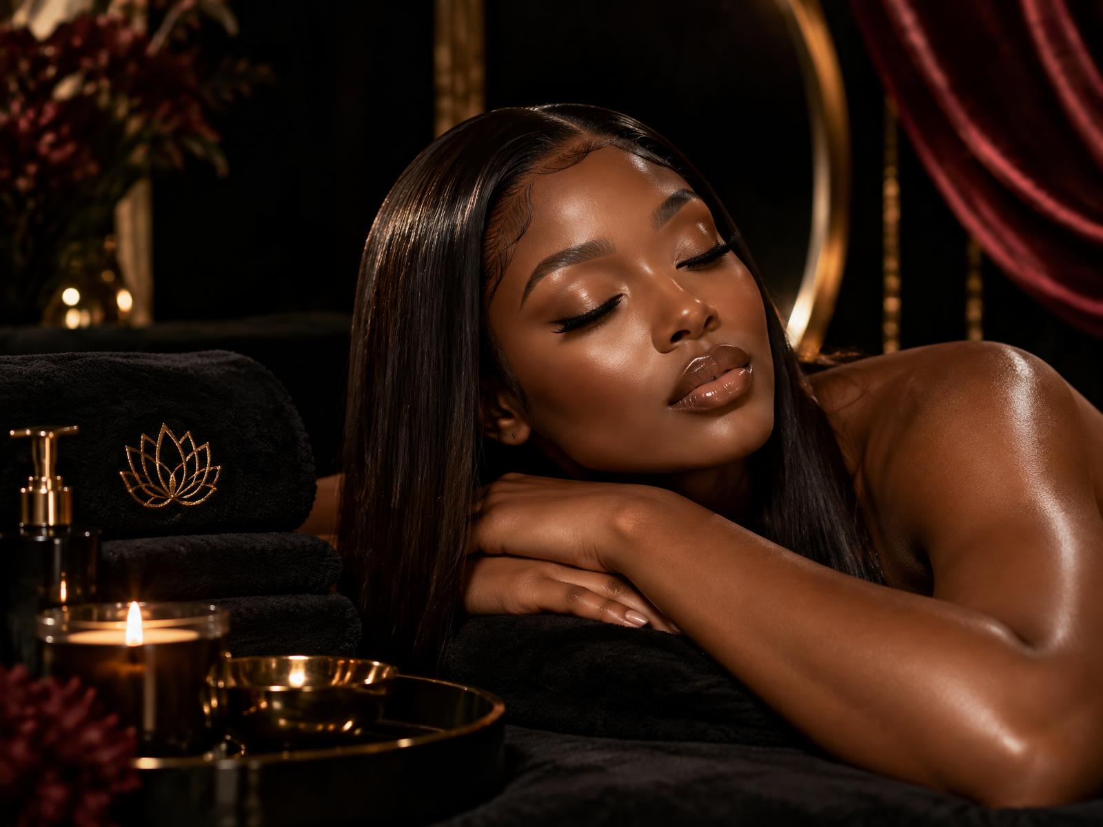 Client glowing after a luxury spa treatment at LOVA